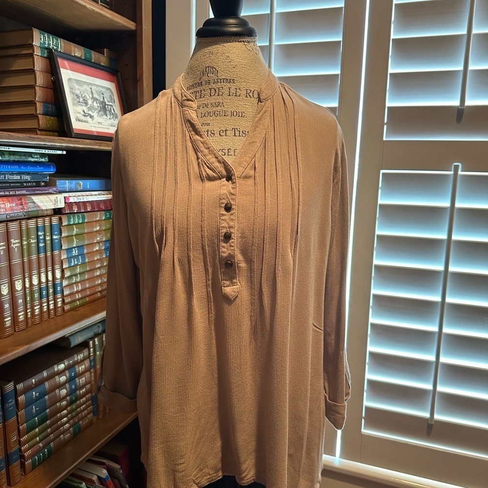 New Directions Tan Blouse